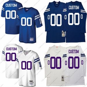 カスタム98 NCAA 75th Vintage Football Jerseys Retro Peyton Manning Johnny Unitas Marvin Harrison Edgerrin James Reggie Robert Mathis Dwight Saturd