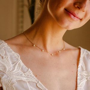 Chains Natural Freshwater Pearl Necklace For Women Vintage Simple Versatile Luxury Elegant Sky Star Collar Chain 2023 Fashion Jewelry