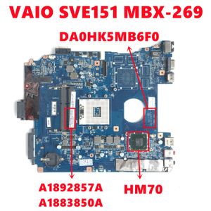 Płyta główna A1892857A A1883850A dla Sony Vaio SVE15 SVE151 MBX269 Laptopa płyta główna DA0HK5MB6F0 HM70 (nie obsługuje I3 i5 i7) DDR3 100% testowy