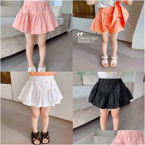 Gonne Bambini Ragazze Vestiti Scuola Bottoming Principessa Pieghe Casual Solid Tutu Mini Gonna Corta Estate Bambino 1 13Y 230524 Drop Delive Dhzl4