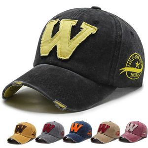 Snapbacks Sticky Fabric Baseball Cap masculino e feminino Material de face de face Duck Down Double lavado feito de chapéu de pano de sombra do sol antigo G230529