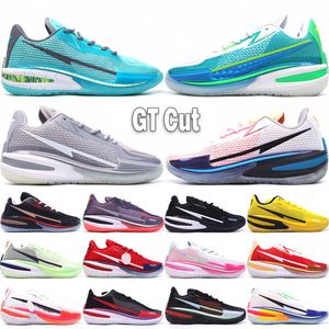 Top GT Corte Homens Mulheres Sapatos de Basquete Novo Designer Pense Rosa Preto Hyper Crimson EUA Equipe Lime Ice Fantasma Sapatilhas Ao Ar Livre Tamanho 36-46