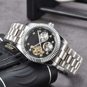 2023 New Designer Wristwatches 남자의 클래식 시계 울트라 얇은 Tourbillon 고급 자동 기계 운동 40mm The Moon Phase Brand Watches