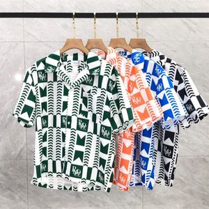 T-shirt da uomo Camicie casual di buona qualità Completo Rhude Moda uomo 1 Camicia da spiaggia da donna con bottoni a manica corta con risvolto ad asciugatura rapida