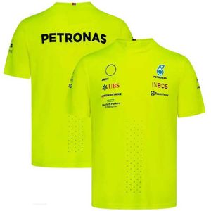 Fw23 camisetas masculinas para mercedes benz equipe f1 carro de corrida impressão 3d streetwear masculino feminino esporte moda oversized o-pescoço t camisa crianças camisetas topos