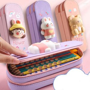 Decompression Pen Case Cartoon Pencil Cute Box School Stationery Student Bag Forniture per bambini