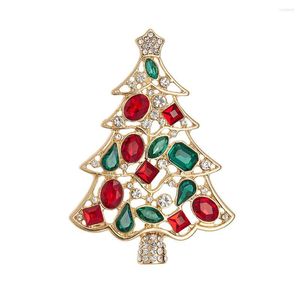 Spille GIOIELLI E ACCESSORI MODA DISEGNATI DA MITTO STRASS COLORATI ALBERO PAVIMENTATO SPILLA A TEMA NATALIZIO DI ALTA QUALITÀ