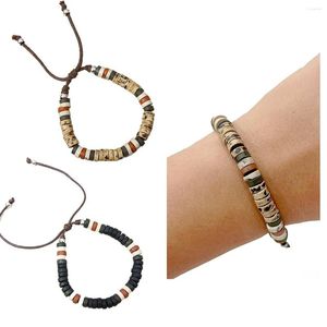 Link Bracciali Stile Perline di Legno Bracciale in Pietra Gioielli antichi bohémien da uomo e da donna