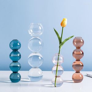 Vases Glass Vase For Office Decor Decorative Table Nordic Hydroponics Plants Home Modern Ornaments