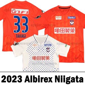 23 24 Camisas de futebol Albirex Niigata 2023 2024 TANIGUCHI KOJI KO OTA TAKAGI AKAGI HIROKI Uniformes Masculinos laranja Casa Fora Camisas