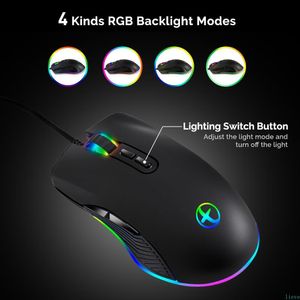Mice USB And TypeC Port DPI 8003200 RGB Colorful Wired Gaming Mouse For Apple MacBook Pro Lenovo HP Ect Laptop Computer Peripherals