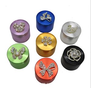 Smoking Pipes New concave three-dimensional cartoon aluminum alloy cigarette grinder 63mm four layer metal grinding cigarette set