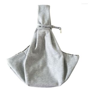 أغطية مقعد سيارة الكلب Cotton Gray Pet Puppy Carrier Outdoor Travel Counter Bag Comfort Sling Sling Handbag حقيبة