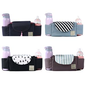 Stroller Hanging Bags Mommy Nappy Bags Organizer Travel Diaper Nursing Bags Water Bottle Hook Storage Organizer Stuff Outing Trolley Pram Accessories BC723