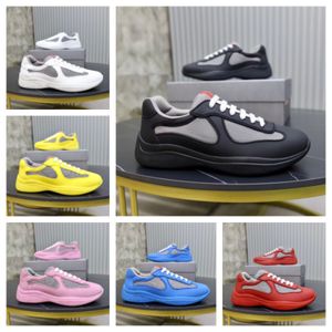 Uomo Low Top Americas Cup Sneakers Scarpe Fondo Mesh traspirante Gomma Tessuto bici Uomo b30 Scarpe da ginnastica Eccellente Casual Scarpe da trekking da passeggio dhgate Nero Rosso Con scatola