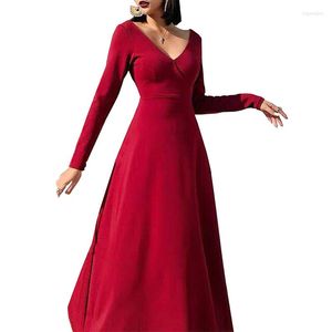 Bühnenkleidung V-Ausschnitt Ballsaal Kleider Frauen Wettbewerb Kleid Kostüm Rückenfrei Walzer Modern Dancewear Tango Tanz Outfit DL8795