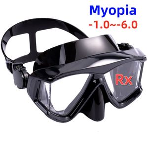 Маски для дайвинга дайвинг-маска Оптические близорукие бокал для миопии Googles Силиконовые очки Краткосовестные очки для чтения 230526