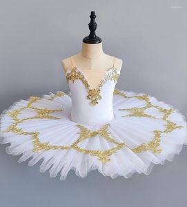 Stage Wear White Pink Professional Tutu Ballet Child Swan Lake Costumes Kids Pancake Ballerina Dress For Girls