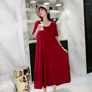 Kvinnors sömnkläder kakas kjol sexig frestelse nattklänning kvinnlig koreansk version av gravida kvinnor hem vin röda sekteri gecelik