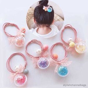 Other Fashion Girls Hair Bubble Balls Sand Gold Drill rubber band elastic hair bands Headwear Children's Hair ring