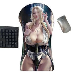 Almofadas 2022 novo tsunade sexy igual corpo mouse pad 3d grande braço criativo descanso de pulso anime ass oppai mousepad