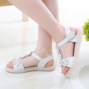 Sandalen Kinder Sandalen für Mädchen Sommer neue atmungsaktive Kinder mit weichem Mädchen mit kleinem Mädchen Prinzessin Open-toed Beach Flat Schuhe