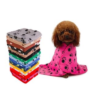 Köpek Evleri Kennels Aksesuarları 60x70cm Pet Battaniye Yumuşak Sıcak Posa Pençe Baskı Tasarımı Köpek Yatak Yatak Çörek Yastık Er Havlu Damla D DHND8