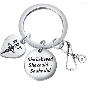 Keychains Keychain Gift CNA She Believed Could So Did RRT Keyring Registered Jewelry