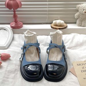 Scarpe eleganti 2023 tacco spesso donne retrò Mary Jane Lolita College Girls Y2K sandali in pelle uniformi giapponesi JK