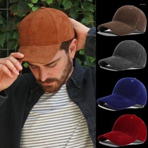 Ball Caps Vintage Pleuche Baseball Kappe Für Frau 2023 Herbst Winter Mann Einfarbig Klassische Samt Hüte Frauen