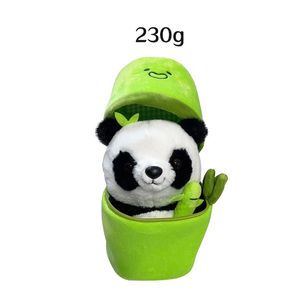 Children's Playmate Bamboo Panda Plus Bamboo Tube Panda Plush Toys Bamboo Backpack Little Panda Doll Wholesale