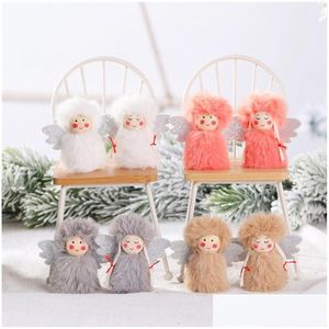 Christmas Decorations Pendant Dolls Boys Girls Tree Hanging Ornament Xmas Year Infant Plush Gift Toys Drop Delivery Home Garden Fest Dhpwz