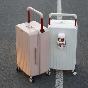 Travel Tale New Fashion Trolley Case Spinner Wheel 26 inch Large Capacity Luggage With Cup Holder