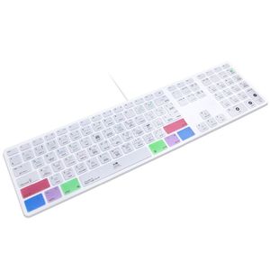 Omslag för iMac G6 Desktop PC WIRED för Apple -tangentbord med numerisk knappsats Wired USB Logic Pro X Hot Keys Design Keyboard Cover Hud