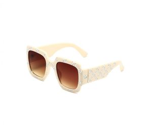 women and mens designer sunglasses cat eye sun glasses The new 0980 large frame sunglasses anti-ultraviolet printed womens brand luxury sunglasses