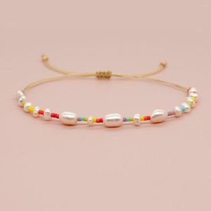 Link Bracelets YASTYT Summer Jewelry Colorful Mix Bead Freshwater Pearl For Ladies Women Kids Dainty Fashion Design