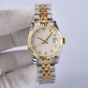 Klassisk kvinna Titta 31mm Automatiska mekaniska klockor för damer med armbandsur rostfritt stål mode kalender designer armbandsur montre de luxe armbandsur
