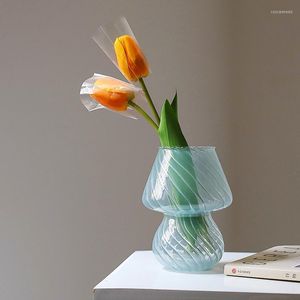 Vasos vaso de vidro transparente arranjo de flores seco Terrário Planta garrafa hidropônica de decoração de desktop de casamento criativo