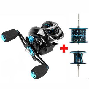 Tillbehör 7.2 1 Hög hastighetsfiske All metall Roterande 8 kg Maximal Drag Double Brake Bait Fishing Reel 8+1BB P230529