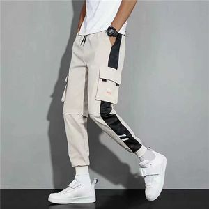 Wiosna i lato nowe harajuku sporty cienkie spodnie ładunki chłopcy jogging taktyczne mundury męskie ubranie na torze Cool P230529