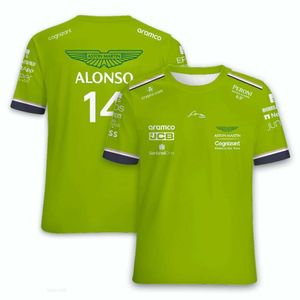 Męskie koszulki 2023 Summer Aston Martin F1 Męska koszulka Modna Kolekcja OCEK ALONSO HAT THE SHIRT THIRT OUNGRESIDE TEE Top 100 do 6xl