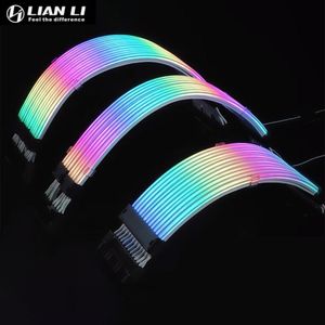 Chłodzenie lian li strimer plus v2 RGB PSU przedłużacz kabel ATX 24pin GPU Dual/potrójne 8pin PC Modding Modding Power Neon Cable