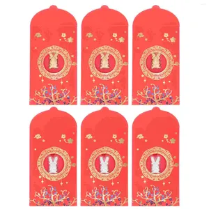 Present Wrap 6 PCS Wedding Purse Money EnuLLEs Red Packet Envelope Chinese Paper