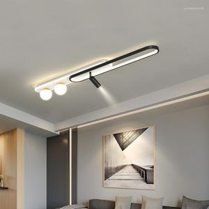 Chandeliers Strip Light Led Long Ceiling Simple Modern Living Room Bedroom Lighting Surface Mounted Balcony