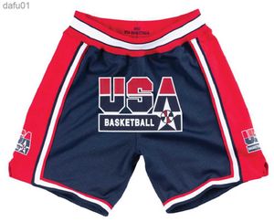 Men's Shorts Mens Shorts American Dream Team Pockets Edition Basketball Shorts L230520