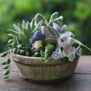 Vases Resin Flowerpot Indoor Outdoor Flower Arrangement Nordic Style Decoration Desktop Vase For El Yard Office Living Room Bedroom