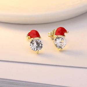 Stud Earrings MENGYI Fashion Romantic Cute Simple Christmas Hat Ear For Women Jewelry Gift Can Be Wholesale