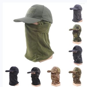 Bandanas 2023 Wojskowe kaptura taktyczna armia baseballowa dla mężczyzn Kobiety Letnie Snapback Sun Hats Outdoor Camuflage Balaklava Half Ski Mask