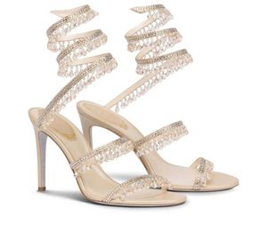 R caovilla gelinlik sandal kadın yüksek topuklu ayakkabı romantik bayan avizesi çıplak stiletto sandalet mücevher sanallar ayak bileği hareket tasarım 85ess