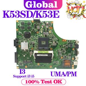 Mainboard Mainboard della scheda madre per Asus K53SD K53E K53S K53 A53S A53E Laptop Motherboard i3 o supporto i3 i5 Uma/PM